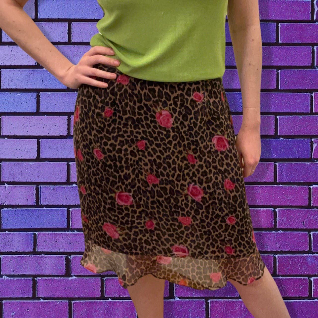 Y2K Cheetah Skirt