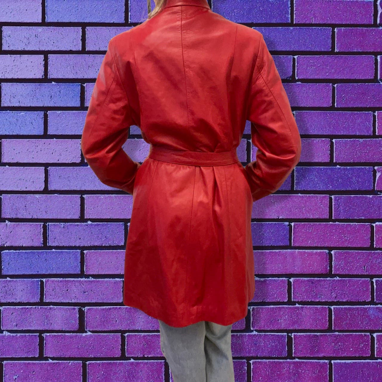 Vintage Italian Red Leather Jacket
