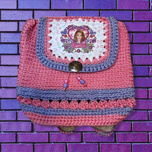 Vintage Crochet Barbie Backpack