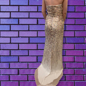 Y2K Silk Sequin Prom Dress