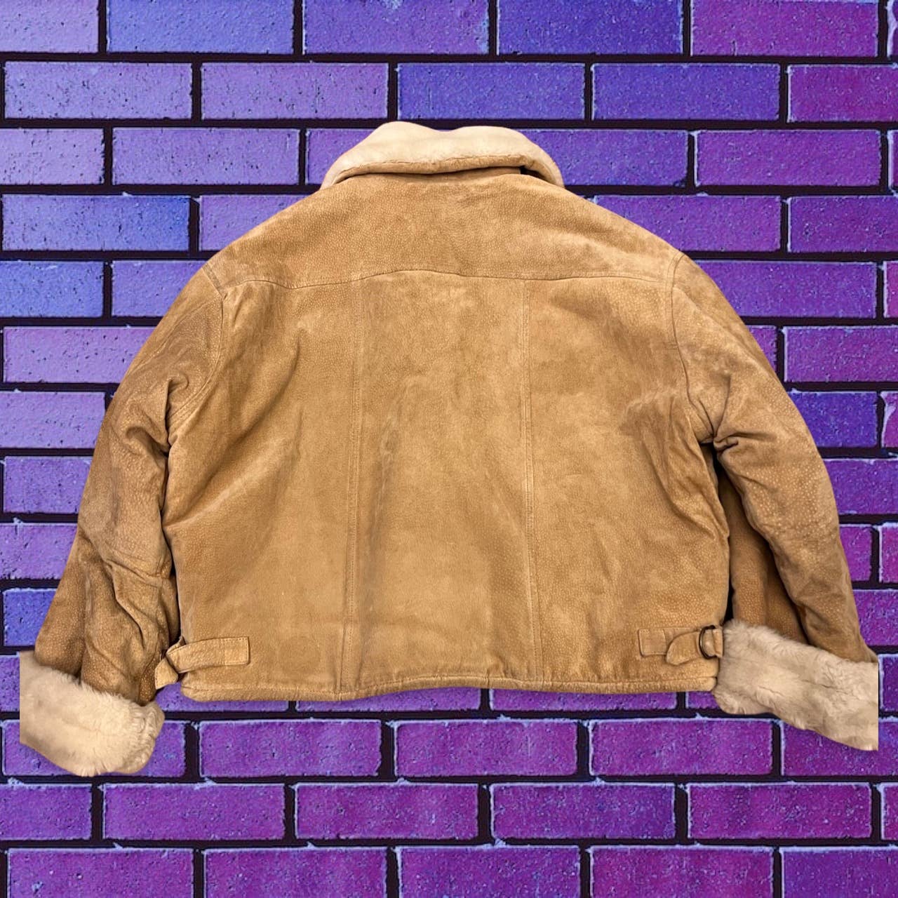 90s Wilsons Leather Sherpa Coat