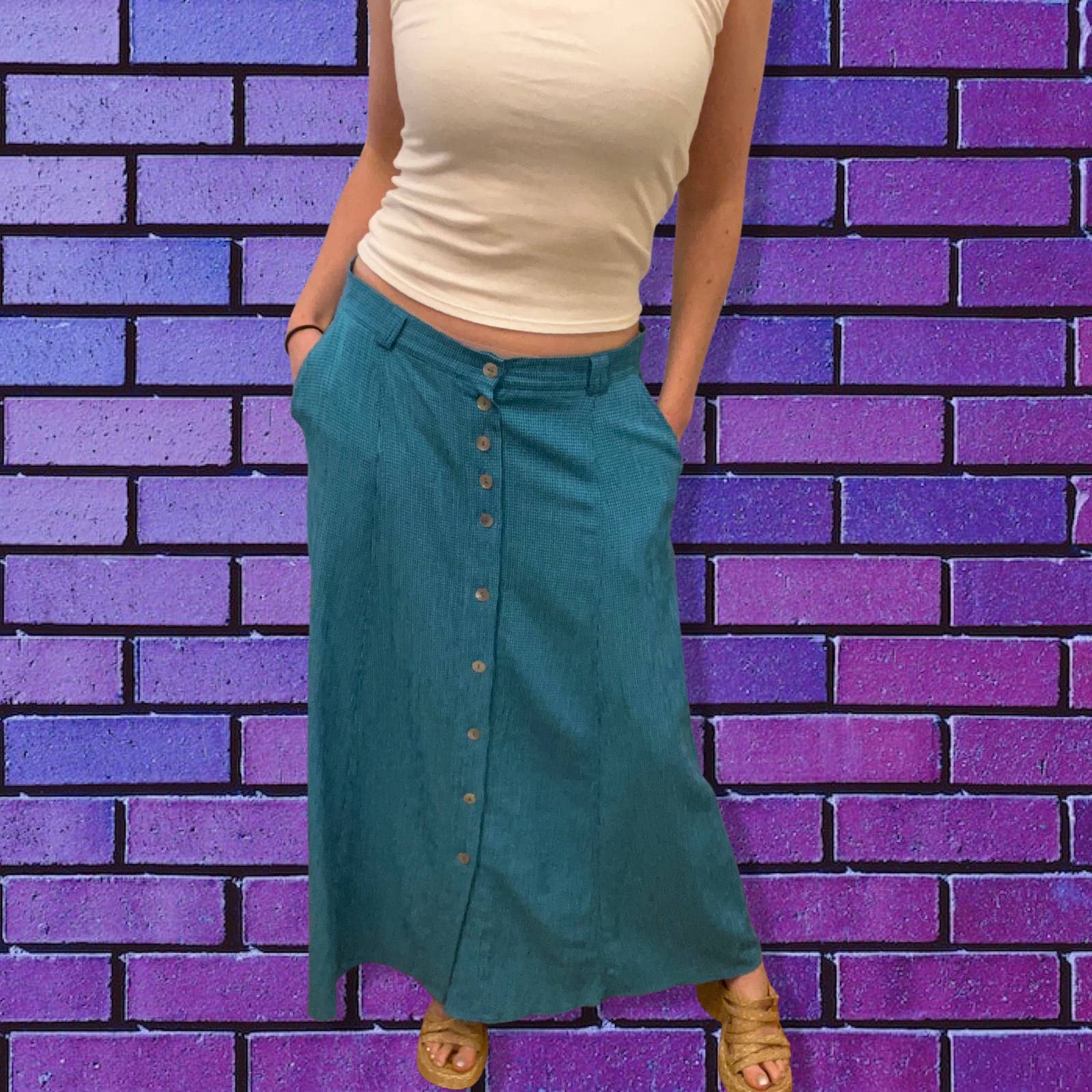 90s Italian Midi Skirt