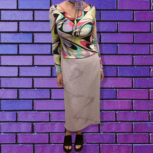 Lavender Rhinestone Blumarine Skirt