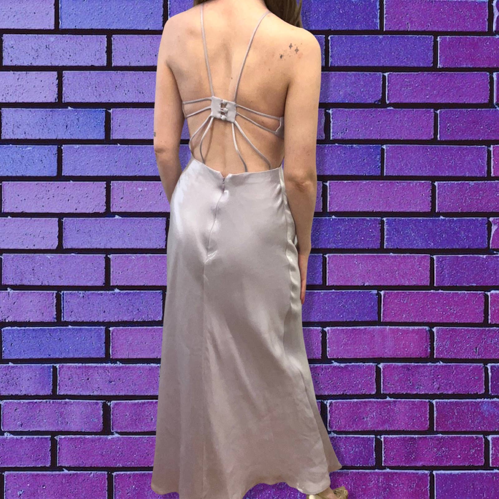 90s Lavender Floor Length Dress