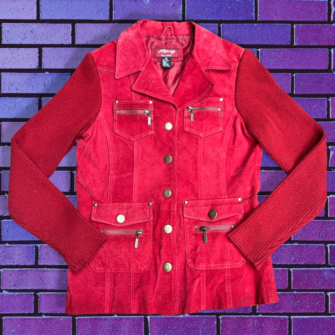 90s Red Suede Jacket
