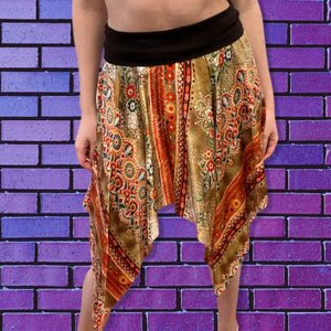 Y2K Silk Scarf Skirt