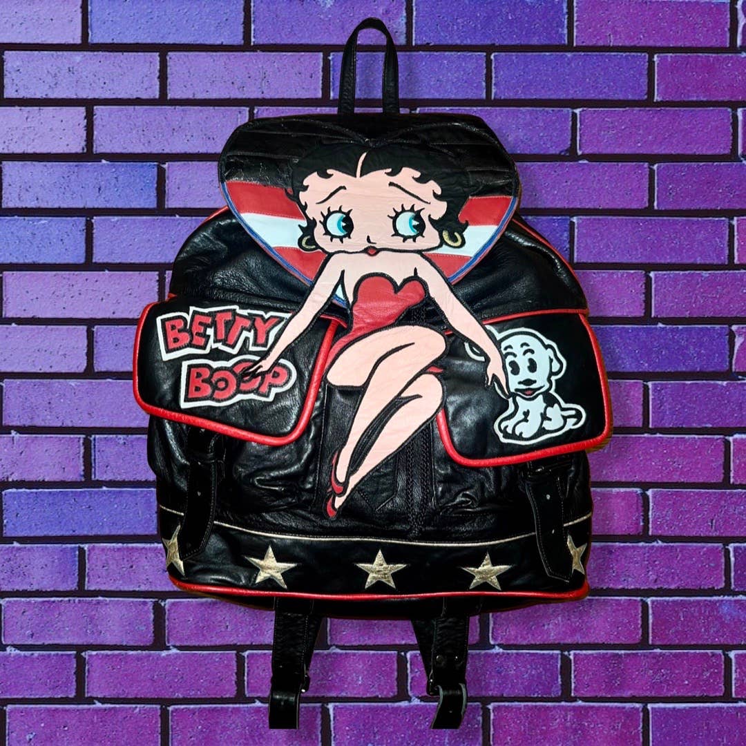 Vintage Betty Boop Leather Backpack