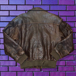 Wilsons Brown Leather Bomber Jacket