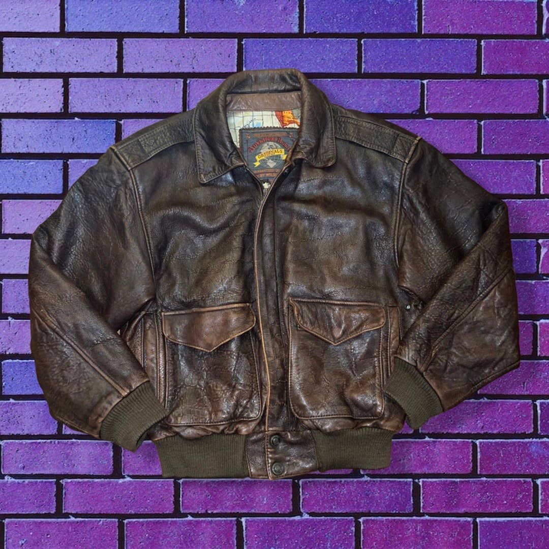 Wilsons Brown Leather Bomber Jacket
