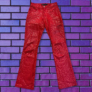 Y2K Red Cheetah Pants
