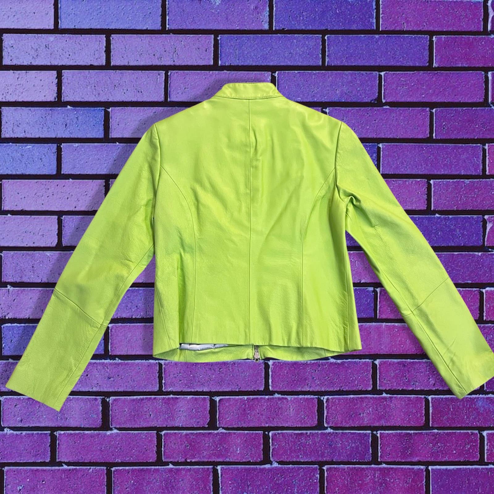 Y2K Wilson's Leather Lime Green Jacket